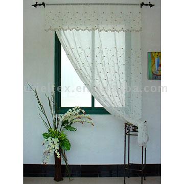Embroidered Voile Curtain